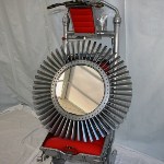 Chrome Jet Fan Blade Mirror